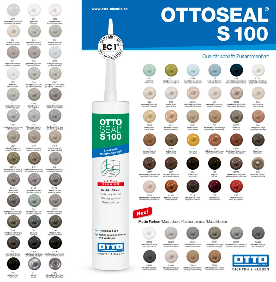 Ottoseal S100 - Premium sanitær silikone