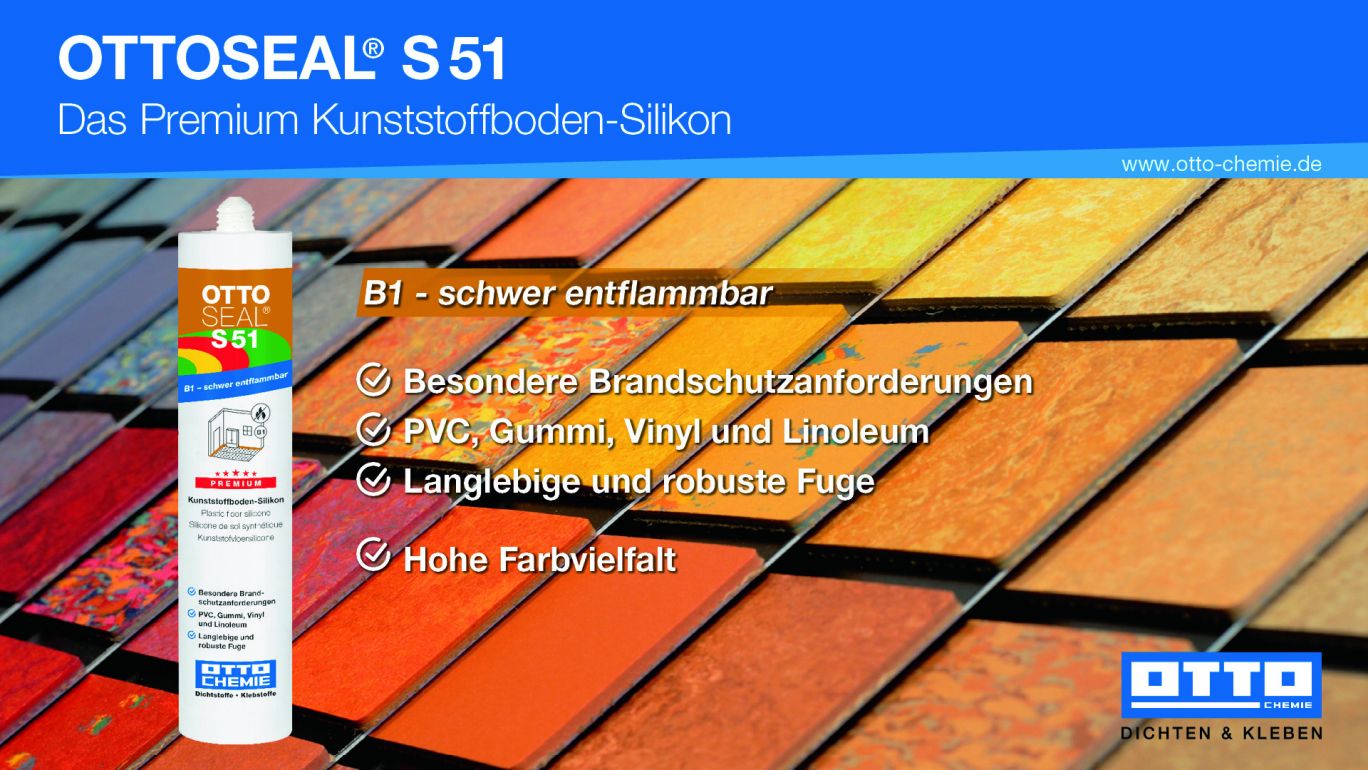 Ottoseal S51 - linoleum, vinyl, gummi og PVC Gulvsilikone