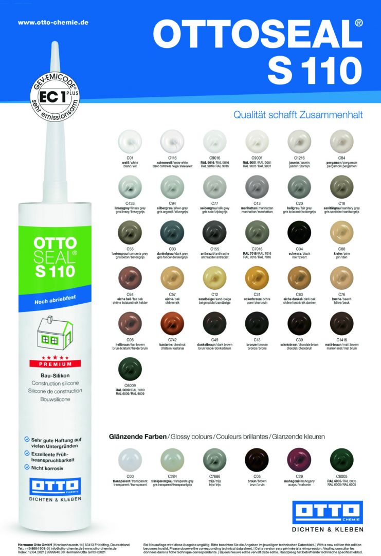 Sanitetsilikone Ottoseal S110